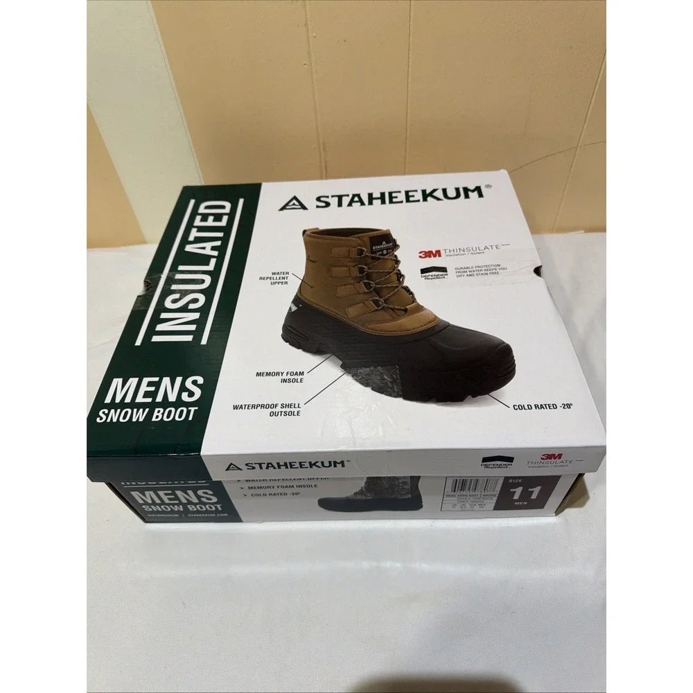 Staheekum Men's Snow Boot 3m Thinsulate Size 11 NEW